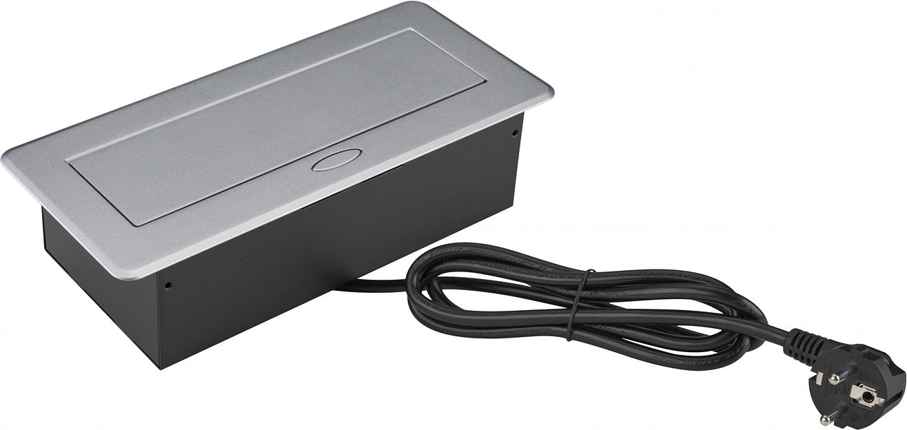 Розетка Cactus CS-SOCKET-EU/USBA-GY для столешницы серый фото 2