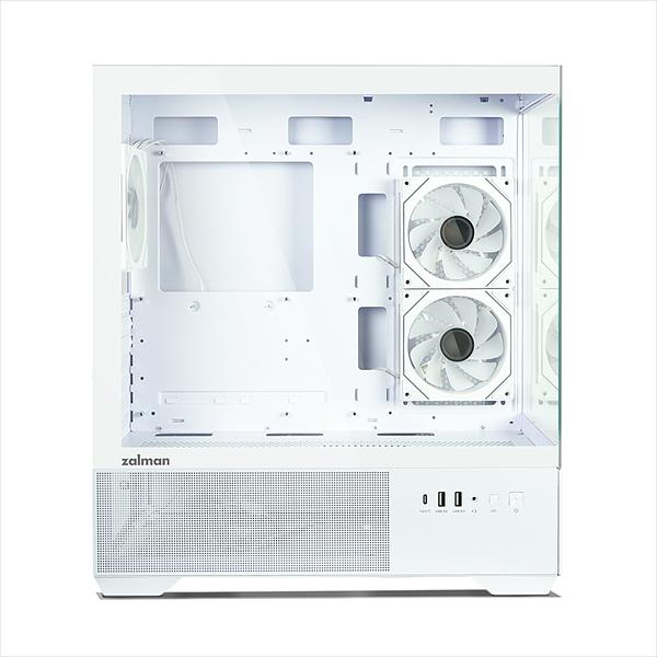 Корпус ZALMAN CHRONIX, ATX, WHITE, WINDOW, 1xCombo (3.5’’ or 2.5’’), 1x3.5’’HDD, 2x2.5’’SSD, 1xUSB2.0, 1xUSB3.0, 1xUSB Type-C, SIDE 2x120mm ARGB, REAR 1x120mm ARGB фото 5