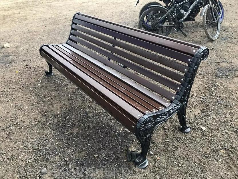 Чугунная скамейка парковая «Хризантема» ОПТ фото 3