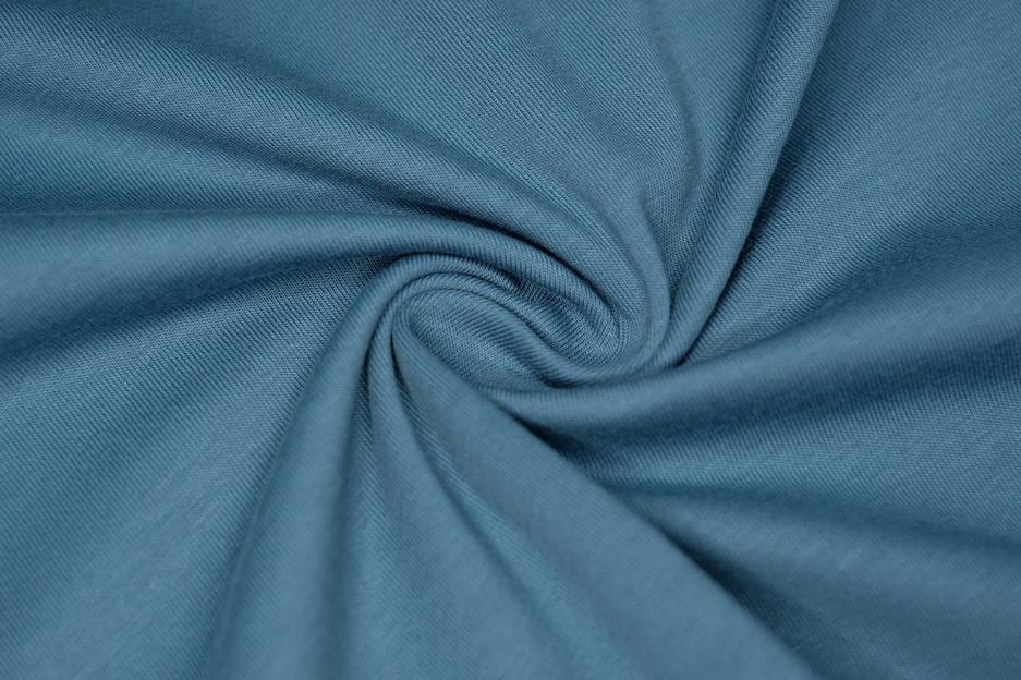 Кулирная гладь однотонная хлопок 100 % синий деним фото 1