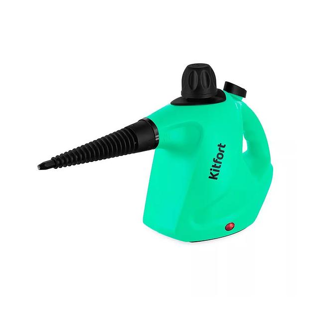 Пароочиститель Kitfort КТ-9138-2 черно-зеленый фото 1