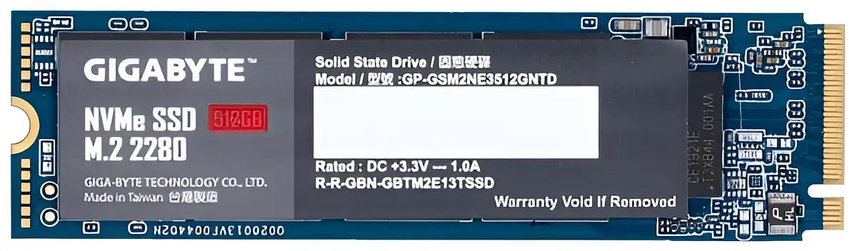 Жесткий диск SSD Gigabyte 512Gb 1700/1550 Mb/s PCI-E x4 M.2 2280 (GP-GSM2NE3512GNTD) ОПТ фото 1