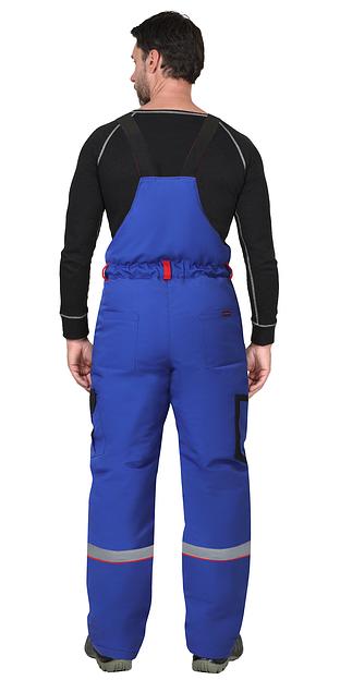 Костюм «Сириус-Стан»зимний куртка и полукомбинезон, васильковый с чёрным и красным ОПТ фото 4