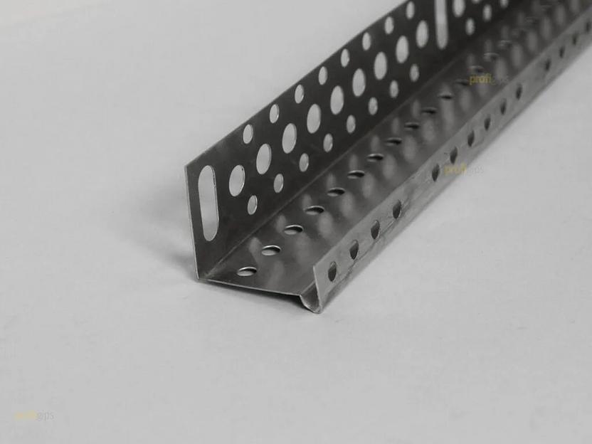 Цокольный опорный профиль алюминиевый 33 мм с перфорацией и капельником, толщина 0,5 мм ProfiGips 2,5 м ОПТ фото 6