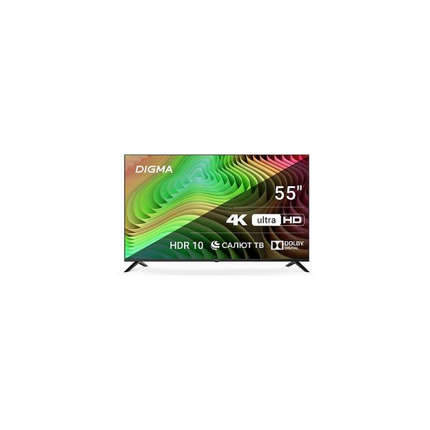 55" Телевизор Digma DM-LED55UBB40, 4K Ultra HD, черный, СМАРТ ТВ, Салют ТВ фото 1