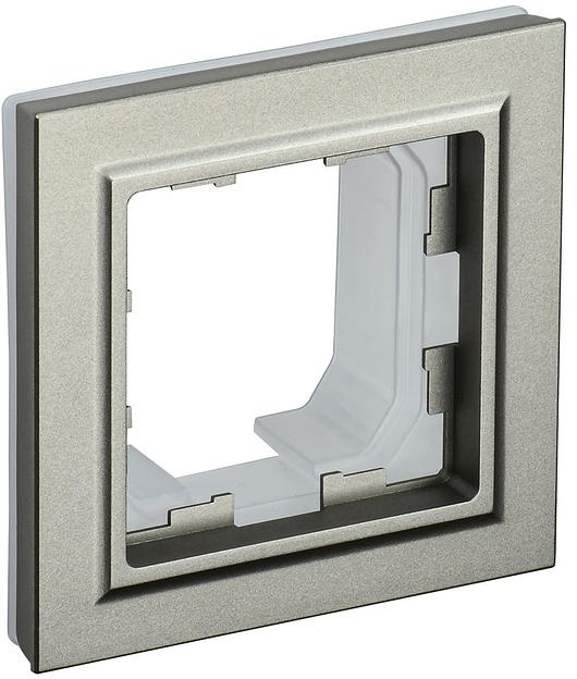 IEK BR-M12-44-K37 BRITE Рамка 1-мест. IP44 РУ-1-БрШ-44 шамп. фото 1