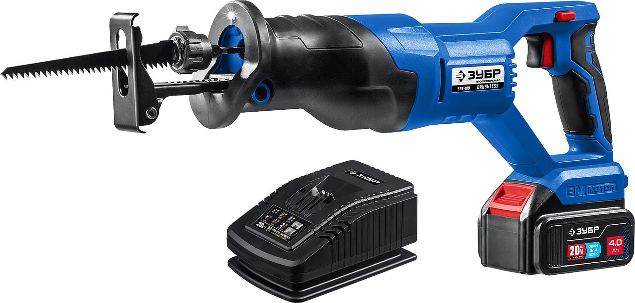 Сабельная пила Зубр Профессионал SPB-180-41 аккум. 2600ход/мин фото 1