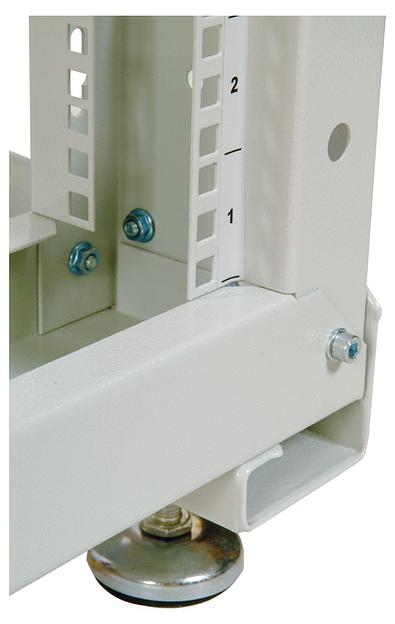 Стойка двухрамная ЦМО СТК-42.2 42U 620ммX800мм направл.закл.гайки 350кг серый фото 5