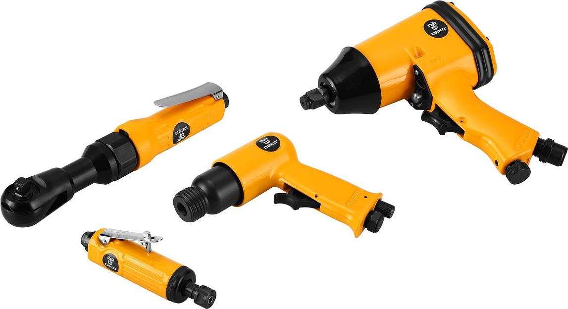 Набор пневмоинструментов Deko Premium компл.:34 предмета 113л/мин желтый/черный (кейс в комплекте) фото 1
