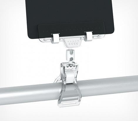 Ценникодержатель на прищепке универсальный с широким зажимом FX-CLAMP ножка 0 мм фото 1