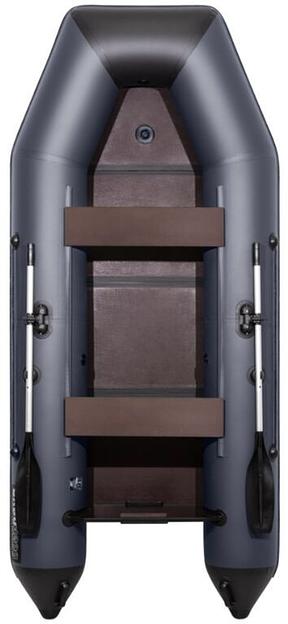 Лодка Аква 3200 слань книжка, киль, 3200*1420*400 мм., цвет: графит-черный фото 3