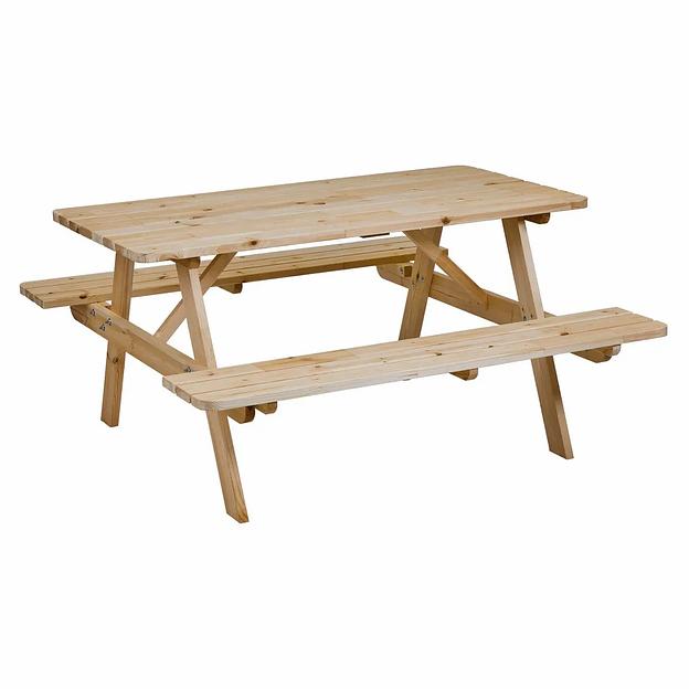 Комплект садовой мебели, деревянный 6-ти местный, натуральный, Грипсхольм, опт фото 6