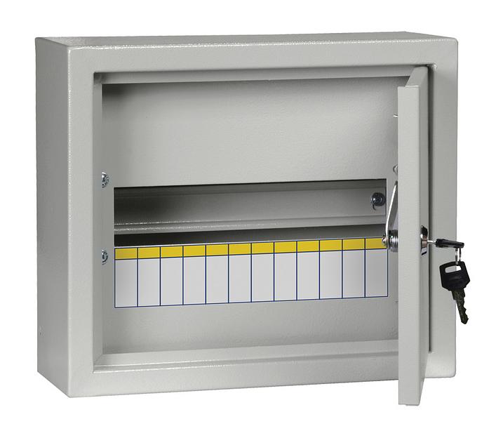 Щит распределительный IEK MKM14-N-12-31-Z ЩРн-12з-1 36 навесной 310мм 120мм 265мм 12мод. металл IP31 серый (упак.:1шт) фото 1