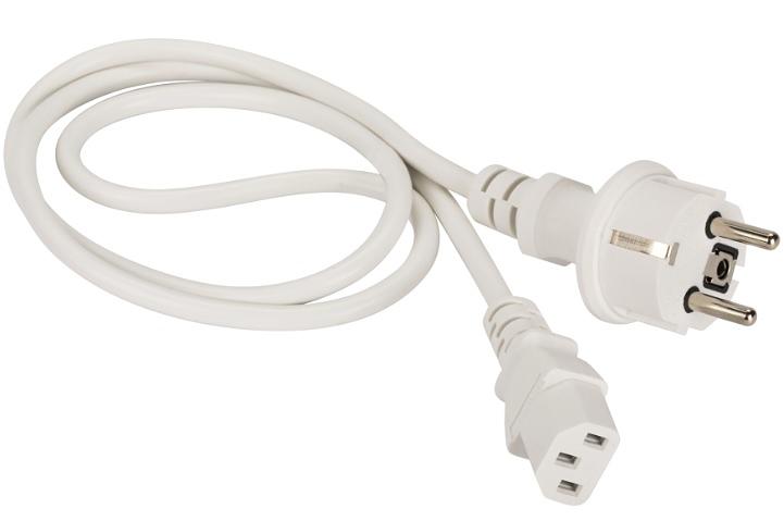 Шнур питания C13-Schuko прямая, 3х0.75, 220В, 10А, белый, 3 метра (LAN-PP13/SH-3.0-WH) фото 1