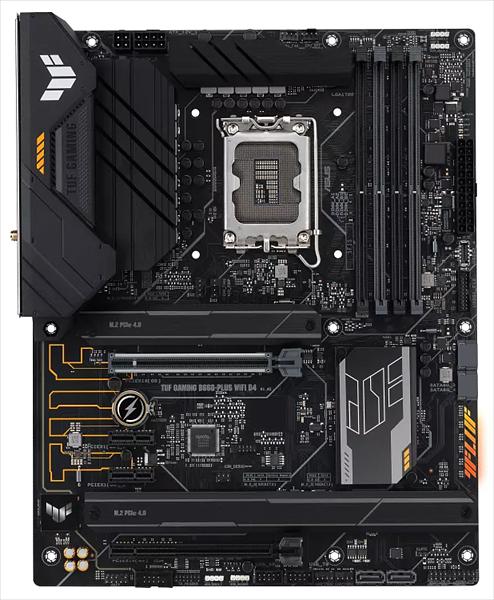 Материнская плата ASUS TUF GAMING B660-PLUS WIFI D4, LGA1700, B660, 4*DDR4, HDMI+DP, CrossFireX, SATA3 + RAID, Audio, Gb LAN, USB 3.2*8, USB 2.0*4, COM*1 header (w/o cable), ATX; 90MB1920-M0EAY0 (TUF GAMING B660-PLUS WIFI D4) фото 1