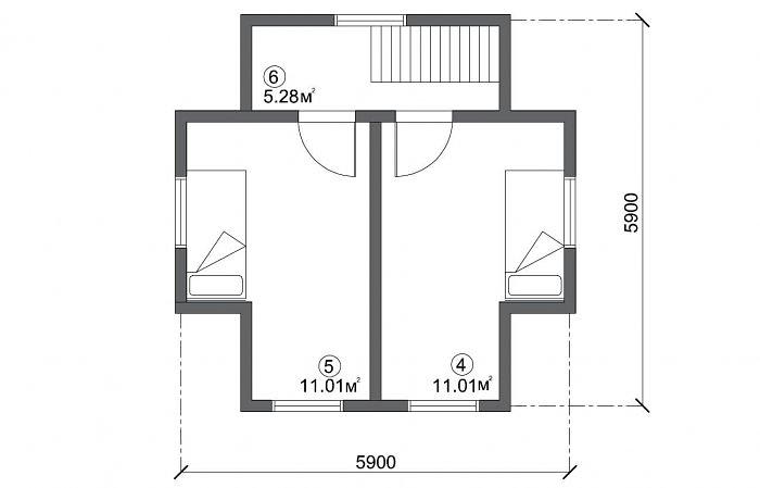 Проект каркасного дома «КД-66» под ключ фото 3