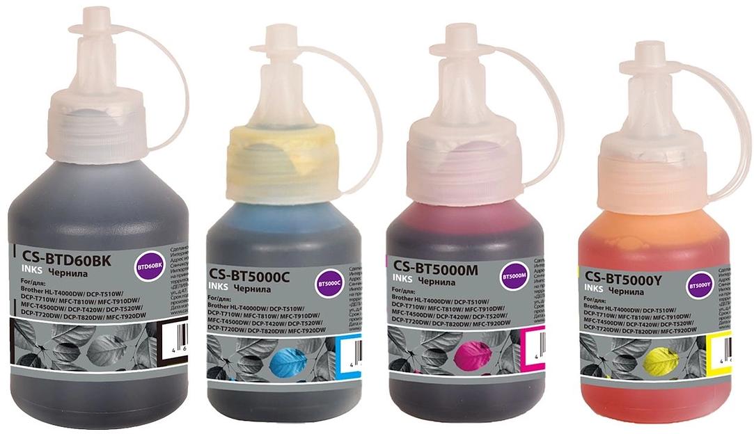 Чернила Cactus CS-BTD60/BT5000set голубой/пурпурный/желтый/черный набор 3x48мл для Brother HL-T4000DW, DCP-T510W, DCP-T710W, MFC-T810W, MFC-T910DW, MFC-T4500DW, DCP-T420W, DCP-T520W, DCP-T720DW, DCP-T820DW, MFC-T920DW фото 2