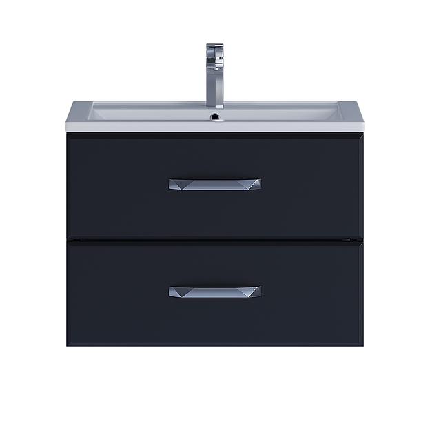 Тумба с раковиной для ванной Uperwood Foster 70 см, подвесная, черная фото 5