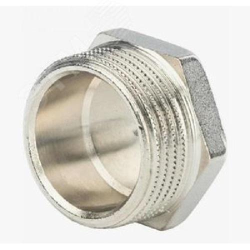 Пробка НР 1'1/4 никелированная фото 1