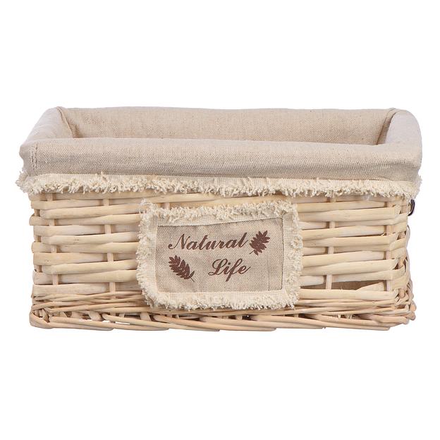 Корзина стеллажная "Natural Life", Д280 Ш190 В130, натуральный фото 1