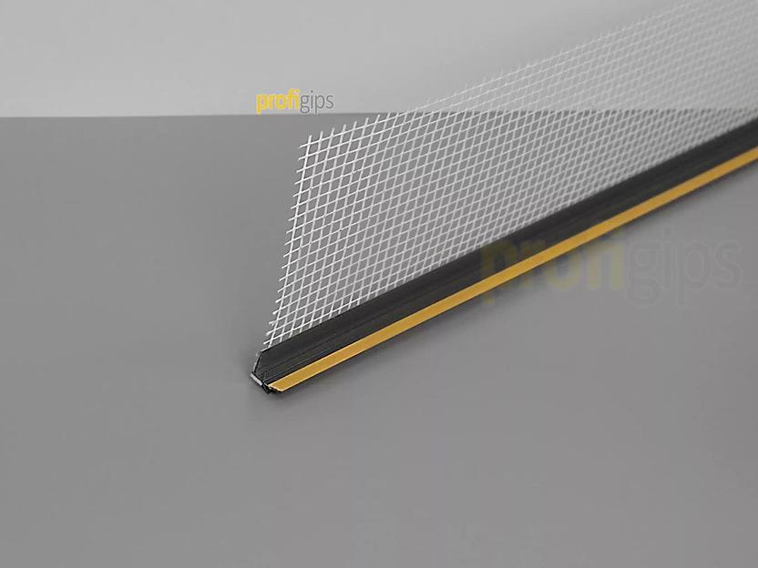 Оконный профиль ProfiGips примыкающий 6 мм с сеткой, серый графит 2,5/3 м ОПТ фото 6