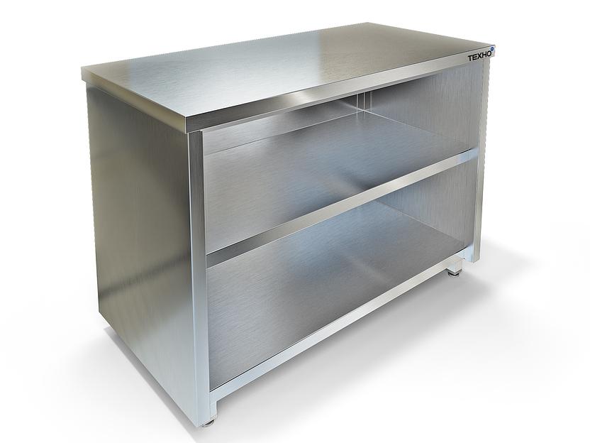 Стол-тумба в общепит без дверей без борта задняя стенка оцинкованная сталь СПС-833/407 (400x700x850 мм) фото 1