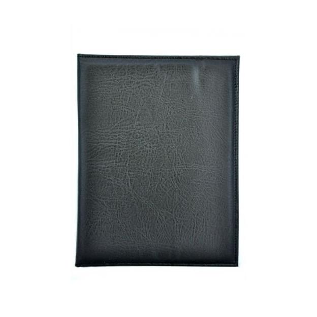 Папка-меню 32,5*24 2-х сторон. кож.зам. черная съемные файлы /1/ фото 1