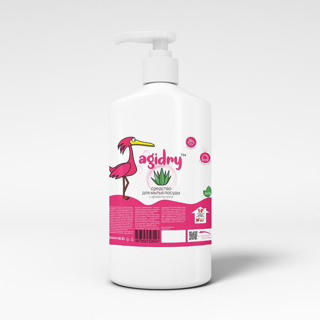 Средство для мытья посуды Agidry «Алоэ» 500 мл ОПТ фото 1