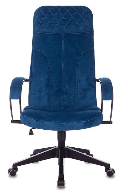 Кресло руководителя Бюрократ CH-608Fabric темно-синий Velvet 29 крестовина пластик фото 2