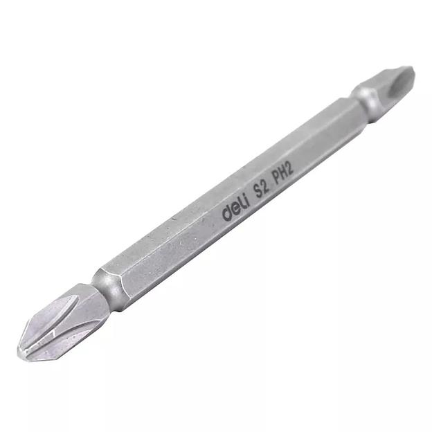 Набор оснастки Deli Набор двухсторонних бит 10 шт Deli DL6903 PH2*110мм, сталь S2 с твердостью 58-60HRC, пласт.кейс фото 3