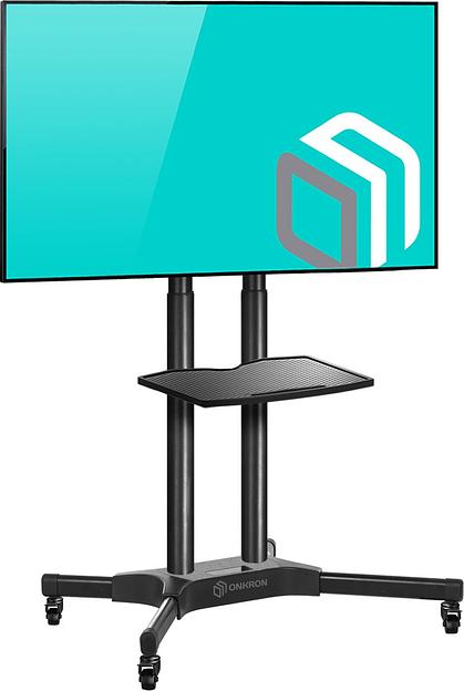 Подставка для телевизора Onkron TS1351 черный 40"-65" макс.45.5кг напольный мобильный фото 4