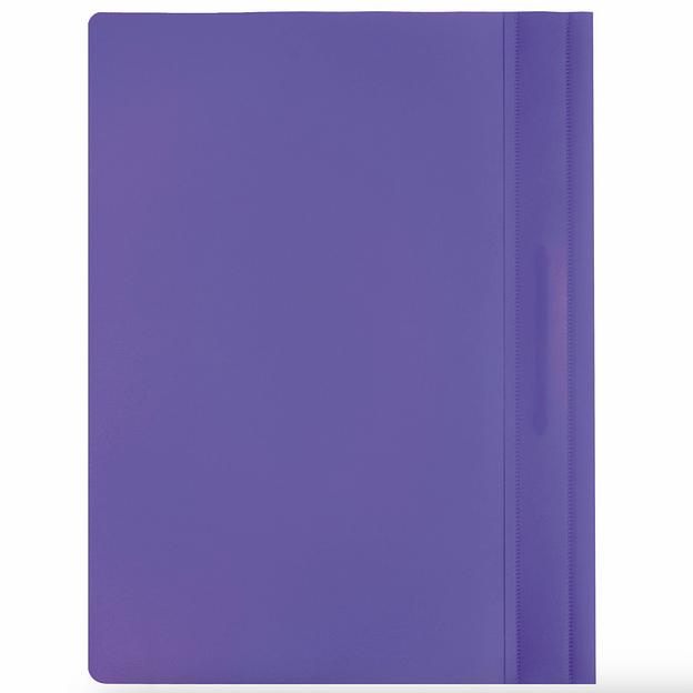 Скоросшиватель пластиковый BRAUBERG, А4, 130/180 мкм, фиолетовый, опт фото 2