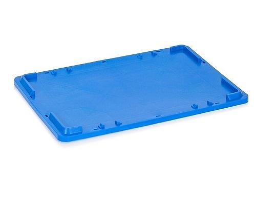 Крышка к ящику 600*400*25 мм. сплошная синяя /1/400/ фото 1