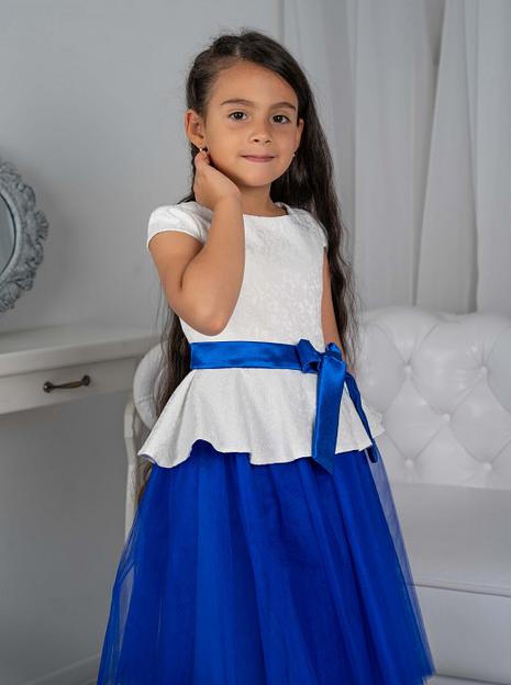 Платье для девочки Энди нарядное, синее, 21-188 опт фото 2