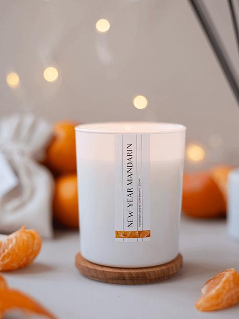 Свеча ароматическая Aesthete home «NY Mandarin» 250 мл ОПТ фото 1
