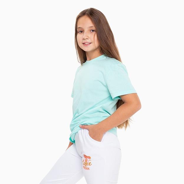 Брюки для девочки, рост 146 см светло-серый ОПТ фото 3