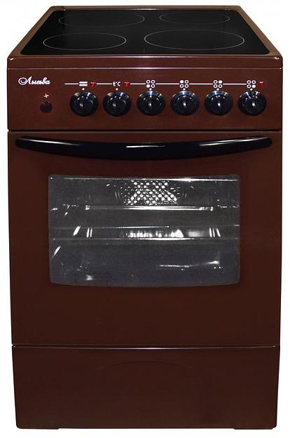 Плита Электрическая Лысьва EF4004MK00 коричневый стеклокерамика (без крышки) фото 1