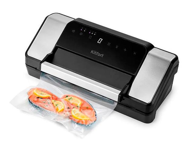 Вакуумный упаковщик Kitfort КТ-1532 130Вт черный/серебристый фото 1