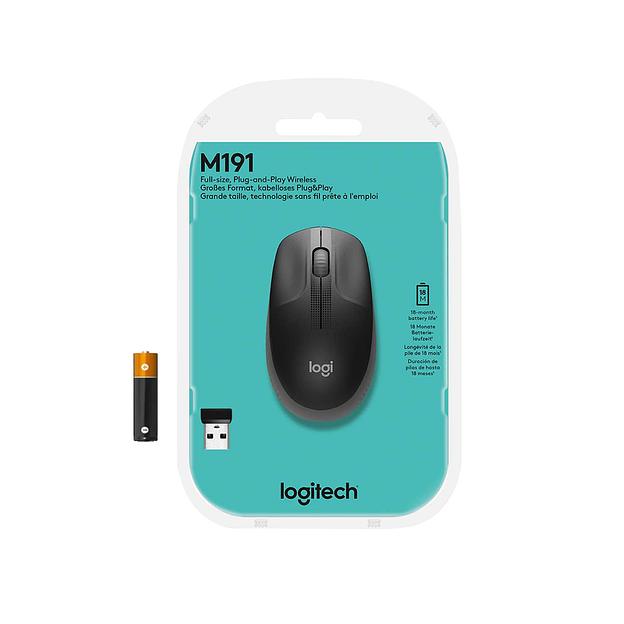 Мышь беспроводная полноразмерная Logitech M190 Mid Grey (M/N: MR0087 / CU0019) фото 2