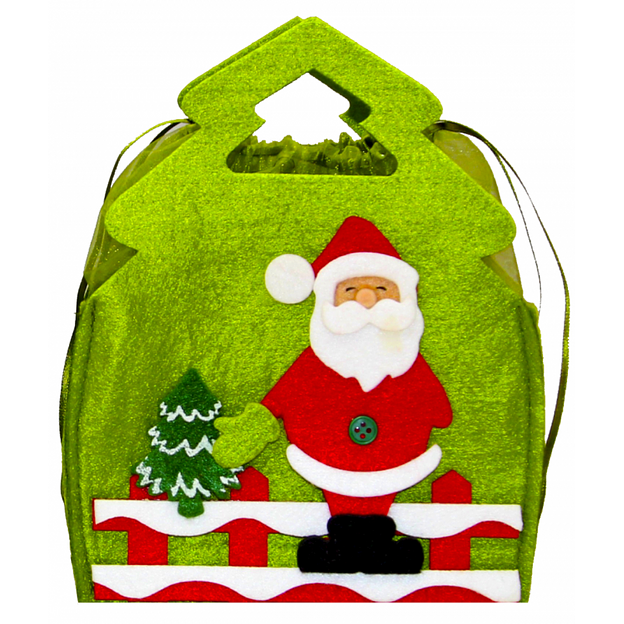 Подарок сумка из фетра Ёлочка ( зелёная) 600 гр фото 1