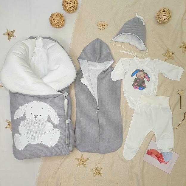 № 430 Комплект на выписку «Лапуля», молочный ОПТ фото 1