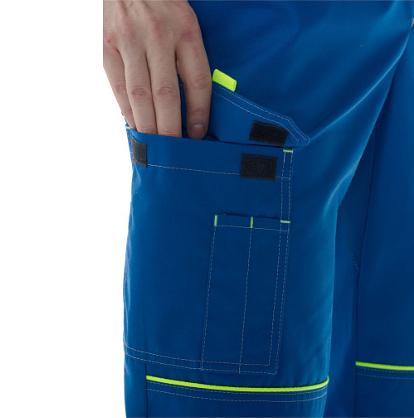 Полукомбинезон мужской «Подряд» (василек с отделкой лайм) ОПТ фото 5