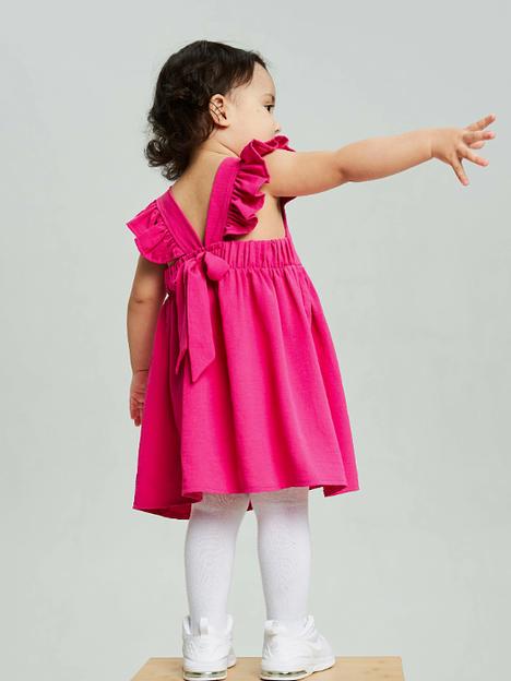 Платье для девочки с бантом цвет малиновый ОПТ фото 2