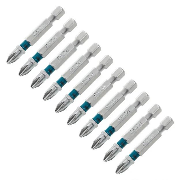 Набор бит PH2х50, сталь S2, 10 шт. фото 1