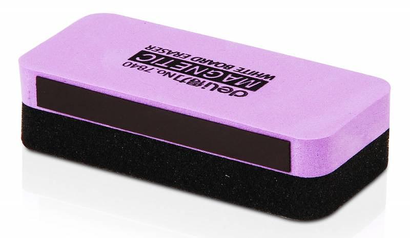 Стиратель Deli E7840 для досок пластик 11х5х3см ассорти магнитный фото 1