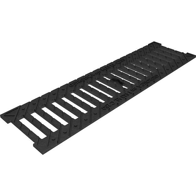 Решётка водоприёмная Gidrolica Standart РВ-10.13,6.50 щелевая чугунная ВЧ кл.С250 фото 1