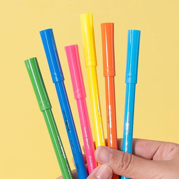 Фломастеры Deli EC165-18 Colorwow круг. пулевидный пиш. наконечник Вентилируемый смываемые 18цв. (18шт.) фото 2