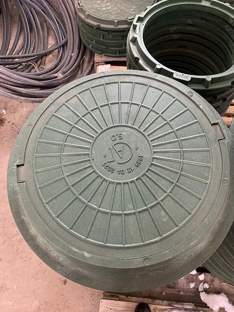 Люк круглый Мегапласт 770 мм, 5 т зелёный фото 1