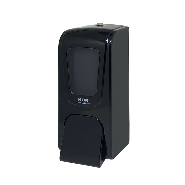 Дозатор для жидкого мыла X12 нажимной 1,2л Бизнес, корпус черный, стекла прозрачные черные, кнопка черная опт фото 1