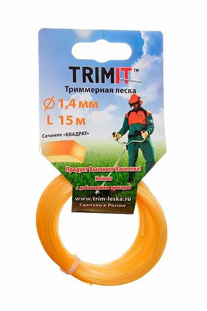 Леска для триммера Квадрат 15 метров, 1,4 мм Опт фото 1